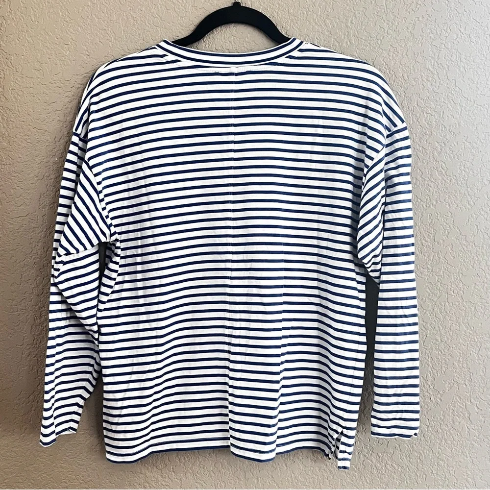 AYR Blue and White Striped Long Sleeve Tee - Picture 8 of 9